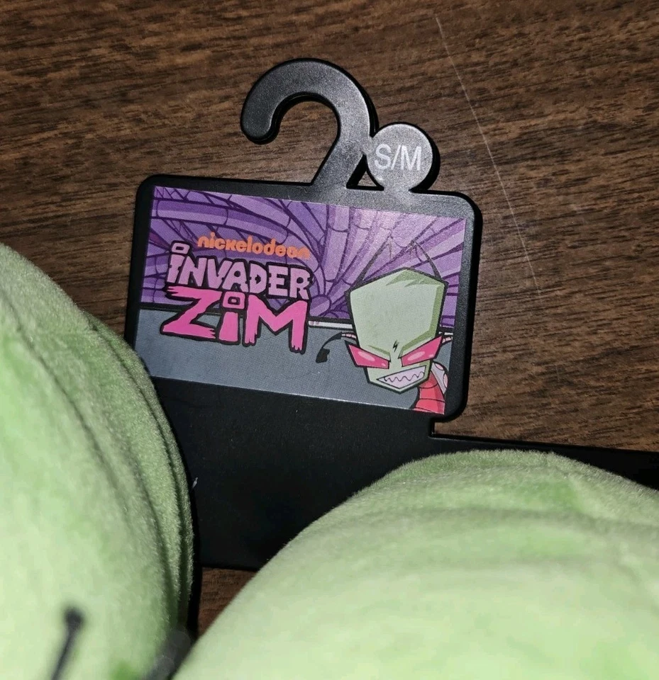 Zapatillas Invader Zim GIR VERDE Felpa Nickelodeon Zapatos de Casa Adulto Pequeño Mediano Foto 2 de 3