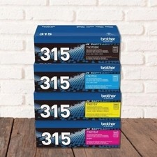 Brother TN315 Toner Cartridge Set Black Cyan Magenta Yellow, NEW Sealed Box