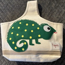 Pre-owned 3 Sprouts Storage Caddy iguana Baby Nursery Tote Bag Canvas Diapers