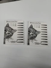 2 Precision Micro-Line Pens Set of 9 Black Micron Fineliner Ink Pens Waterproof.