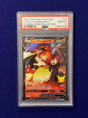 PSA 10 Lance's Charizard V #SWSH133 2021 Celebrations Black Star Promo 2021