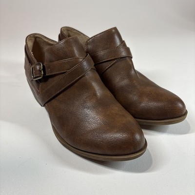 LifeStride Adley Boot Velocity 2.0 Soft System Flex Buckle Bootie Whiskey 6.5M
