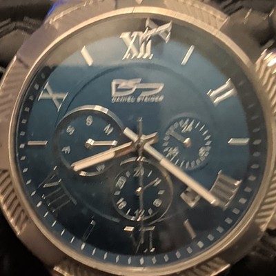 Daniel Steiger Men's Quartz Analog Blue Dial Roman Silver Mesh Wristwatch