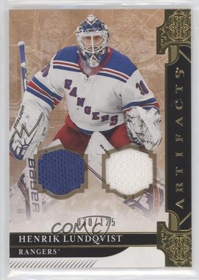 2019 Upper Deck Artifacts Stars Gold Material /125 Henrik Lundqvist #130 HOF h1c