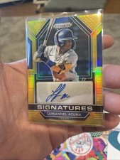 2023 Panini Prizm Luisangel Acuna Gold Refractor Signatures Mint Condition /10