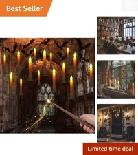 12-Flame Magic Floating Candles with Wand Remote Decor for Enchanting Nights