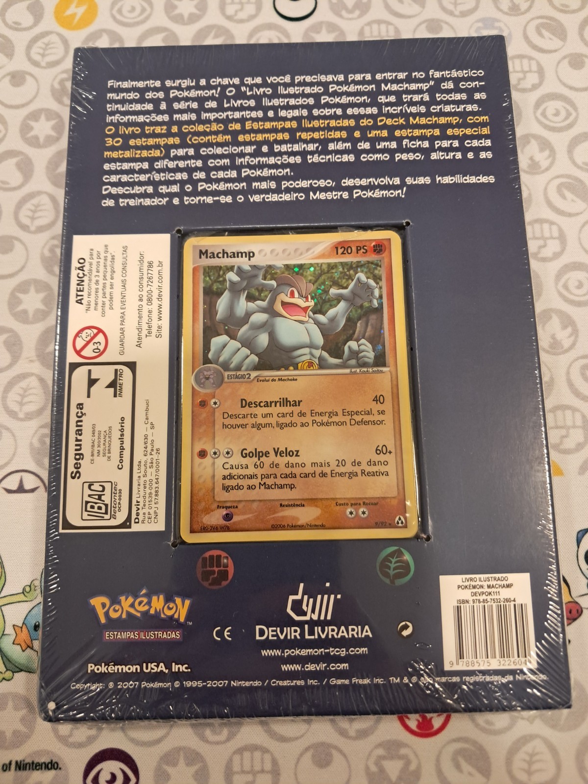 Pokemon Portuguese Machamp Illustrated BookDeck Sealed Livro Ilustrado Devir 06'