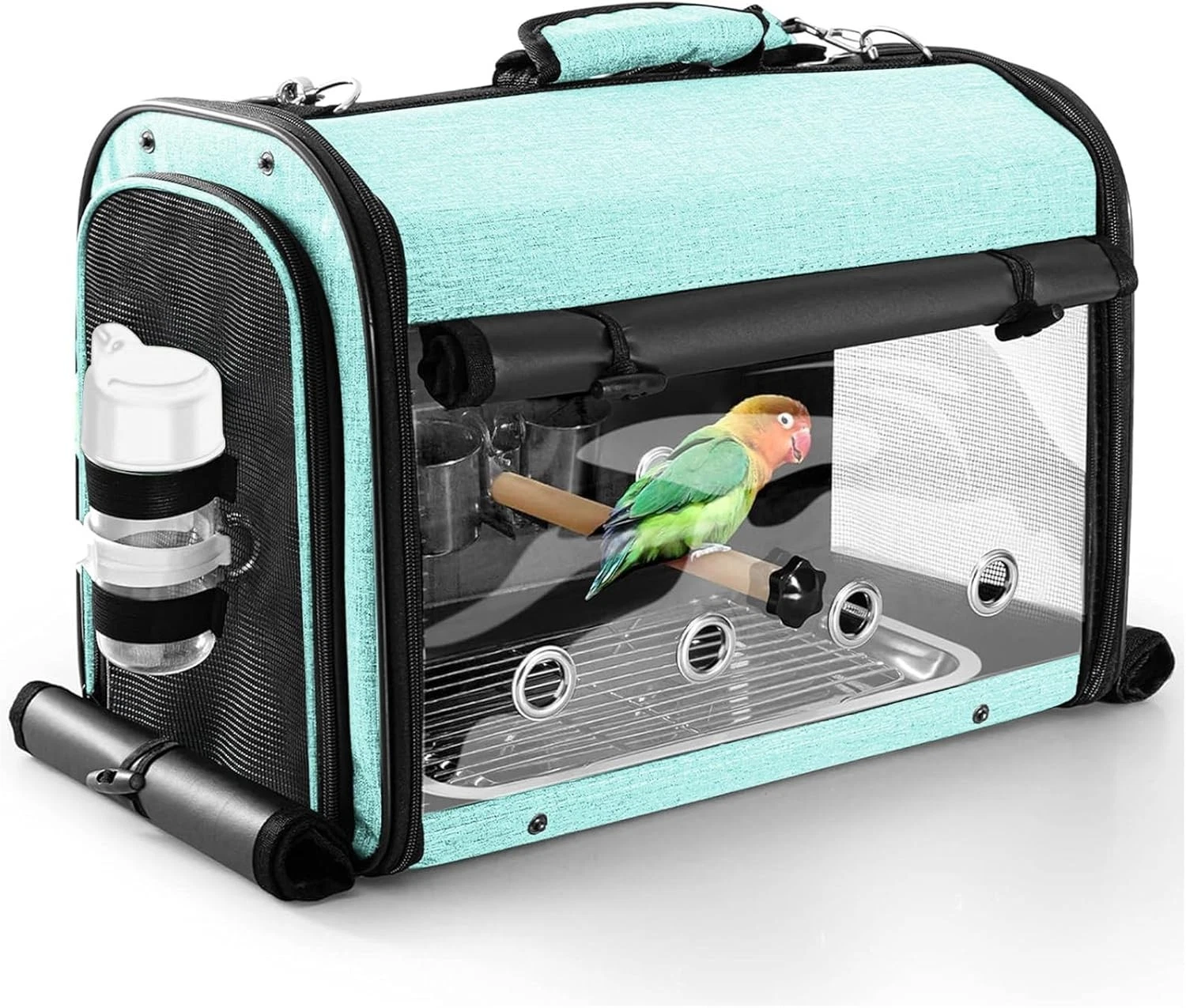 Bird Carrier Bag Bird Travel Cage with Stand, Lightweight Backpack for Parrot,