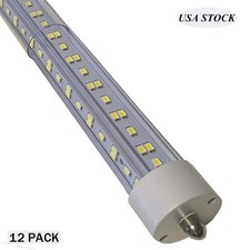 T8 8FT LED Tube Light 12Pack Single Pin FA8 144W 6500K LED Shop Light Bulb 8Foot