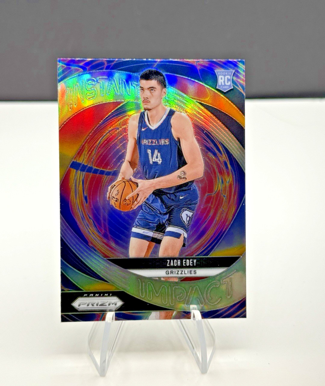 2024-25 Panini Prizm Zach Edey Rookie Instant Impact Silver Prizm RC Grizzlies