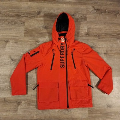 Superdry Ultimate Windcheater All Weather Jacket Men's Size XL Orange/Navy Blue