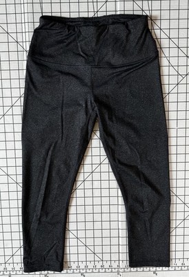 Active Life Women's Charcoal Capri workout leggings Size S hidden pocket