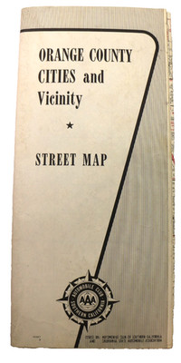 AAA street map of Orange County Cities and Vicinity December 1961