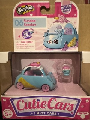 SHOPKINS CUTIE CARS SERIES 1 # 6 SUNDAE SCOOTER DIE CAST CAR DISCONTINUED NEW