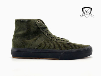 Vans Crockett High Decon Corduroy Olive / Black Men's Size 7 Shoes VN0007QVBIQ
