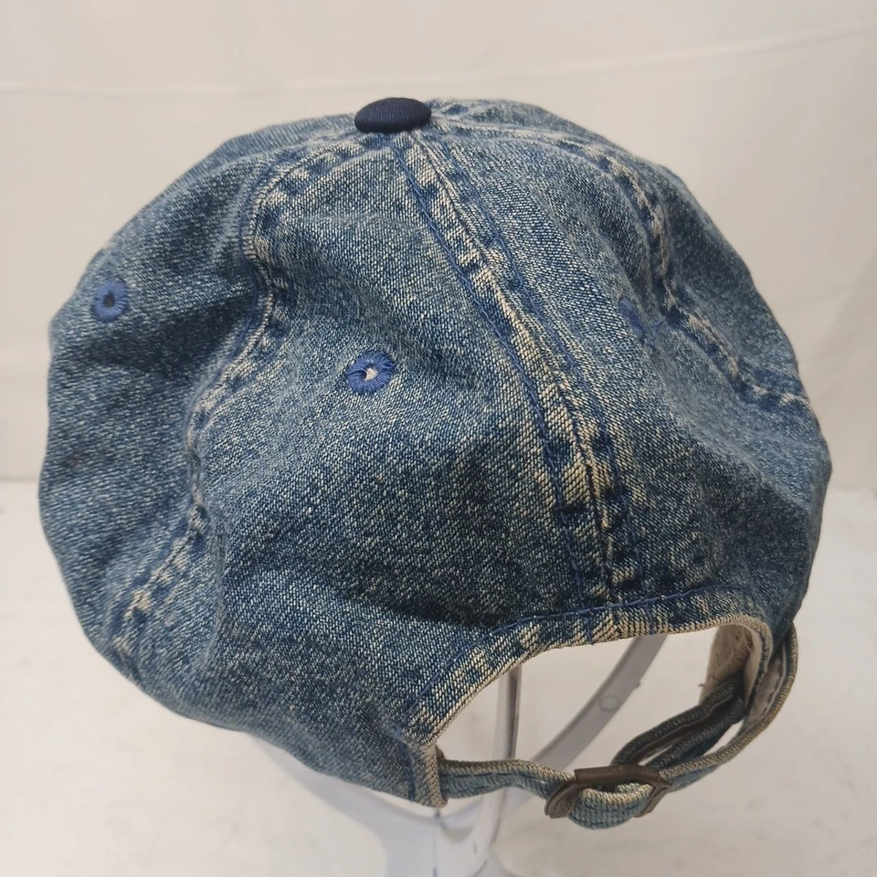 Gorra azul de mezclilla negra Wolf Run 1998 abierta de Estados Unidos para mujer talla 1 Foto 4 de 4