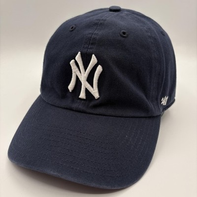 New York Yankees 47 Brand Hat Strap Back Clean Up Dad Cap One Size Navy Blue MLB
