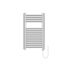 Flomasta Towel Rail Radiator Bathroom Warmer Electric Flat Modern Chrome 40x70cm