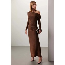 Significant Other Liliana Maxi Dress One Shoulder Ruched Maxi US 4 AU 8