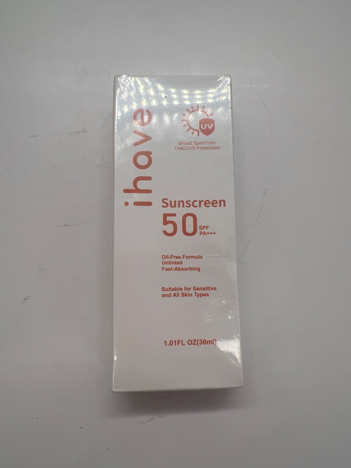 iHave Sunscreen SPF 50,Face Sunscreen.Broad Spectrum UVA UVB -1oz.NEW.