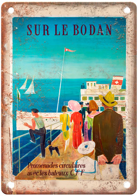 SCHOELLHORN Hans Sur le Bodan CFF 1953 Travel Poster Retro Look Sign T1938