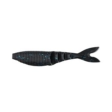YAMAMOTO ZAKO SWIMBAIT 6PK 4IN BLACK W/LG BLU FLK