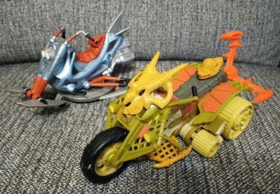 TMNT 2005 Paleo Patrol Dino Bike Motorrad & Razorjet Turtle Fahrzeuge Playmates 