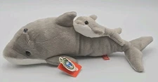 Wild Republic Dolphin Plush Stuffed Animal with Baby – 15" Gray Mother & Calf...