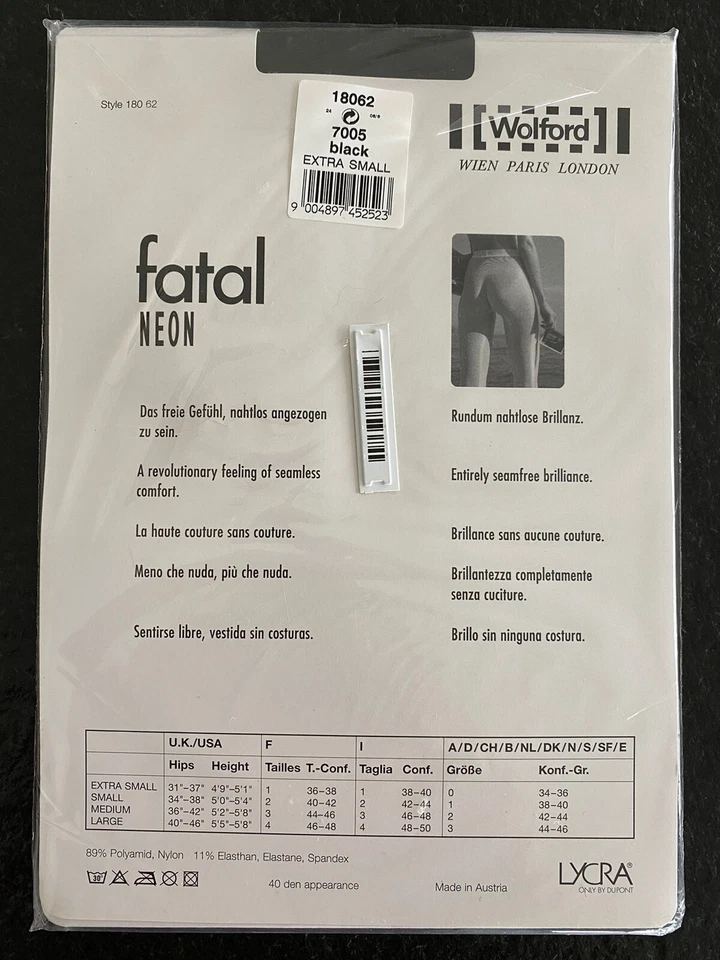 Wolford fatal NEON Extra Small XS black (Helmut Newton) - Bild 2 von 2