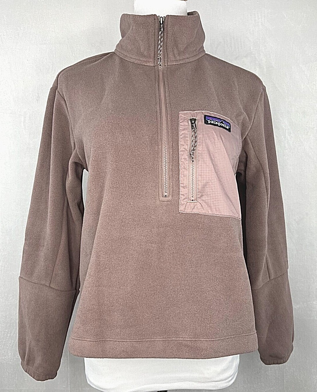 Patagonia Womenu0026#039;s Microdini ½ Zip Pullover NWT Small Color Dusky Brown  | eBay