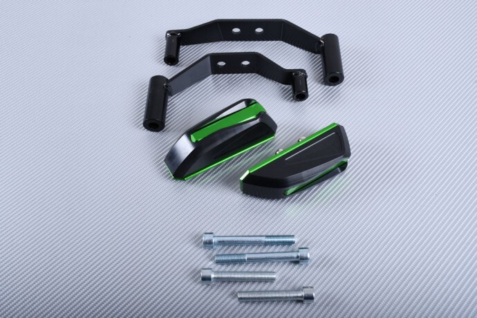 Cache crash moteur vert Kawasaki Z900 pour éviter les fuites de carter