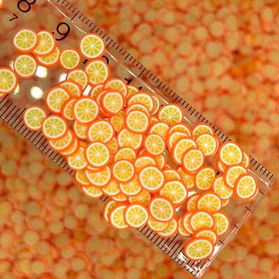 5MM Orange Slice Fruit Polymer Clay Sprinkle (NOT EDIBLE) D22-20