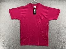 VTG 90s Blank Pink Pocket Single Stitch T Shirt USA Made Size Large NEW w/Tag