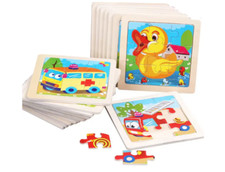 6pcs/set Animal Wooden Tangram Puzzle Gifts For Kids