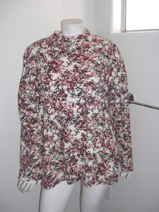 KAREN-SCOTT-Woman-Scrolls-Print-Mandarin-Collar-Long-Sleeves-Knit-Top-Size-3X