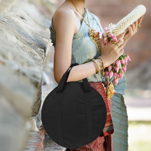 1PC Gong Bag Cross- Body Gong Bag Instrument Carrier Instrument Pouch Black - Picture 4 of 12