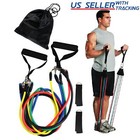 11-Piece Resistance Band Kit for Yoga, Pilates, Abs, and Fitness - Exercise Set