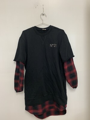 N°21 Sweatshirt Plaid Black Dress Size 16