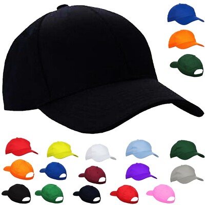 Baseball Cap verstellbar Herren & Damen 100% EINFARBIG Caps - SOMMER SPORT ARBEITSMÜTZEN