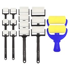 XDT Art Supplies Foam Paint Roller Brush 15 Pc Set Art  Craft 1" 1.5" 2" 3"