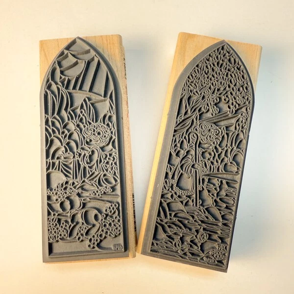 教堂蚀刻~宗教~诗篇~珍贵时刻橡皮印章~Stampendous UY003 — 第 2/4 张图片