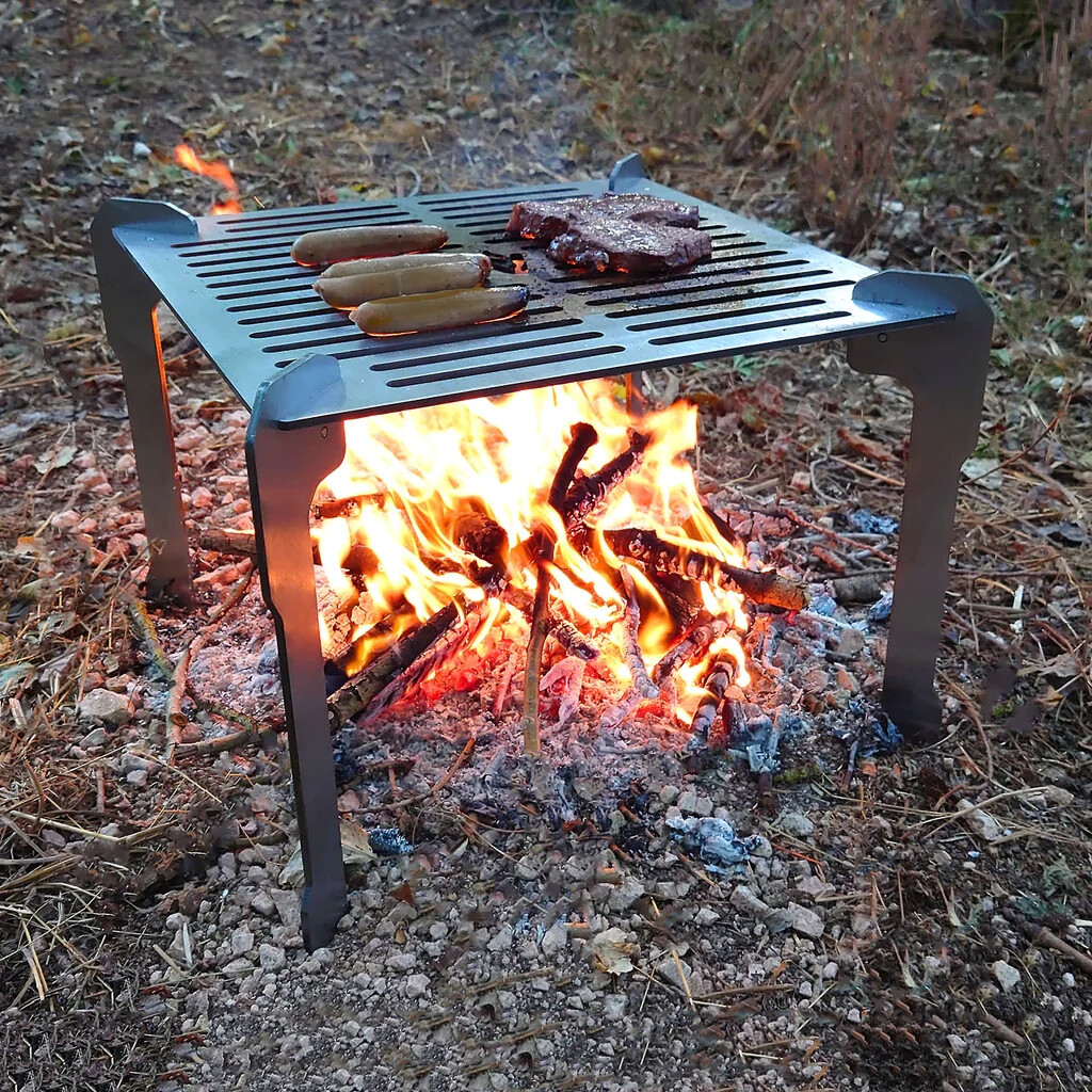Volcann Open Fire Grill Cooktop BBQ Barbecue Beach Camping Fire Cooking |  eBay
