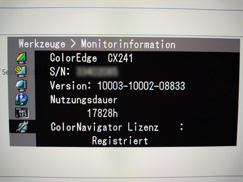 EIZO ColorEdge CX241 Monitor / Bildschirm mit OVP, Anleitung & ColorNavigator - Photo 9/9