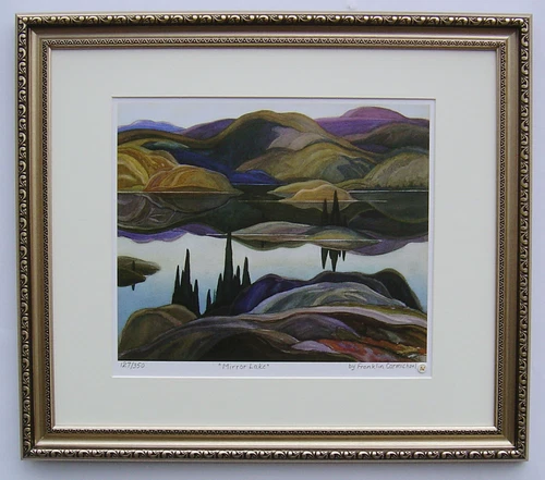 Franklin Carmichael, Group of Seven "Mirror Lake" L.E. in Silver frame