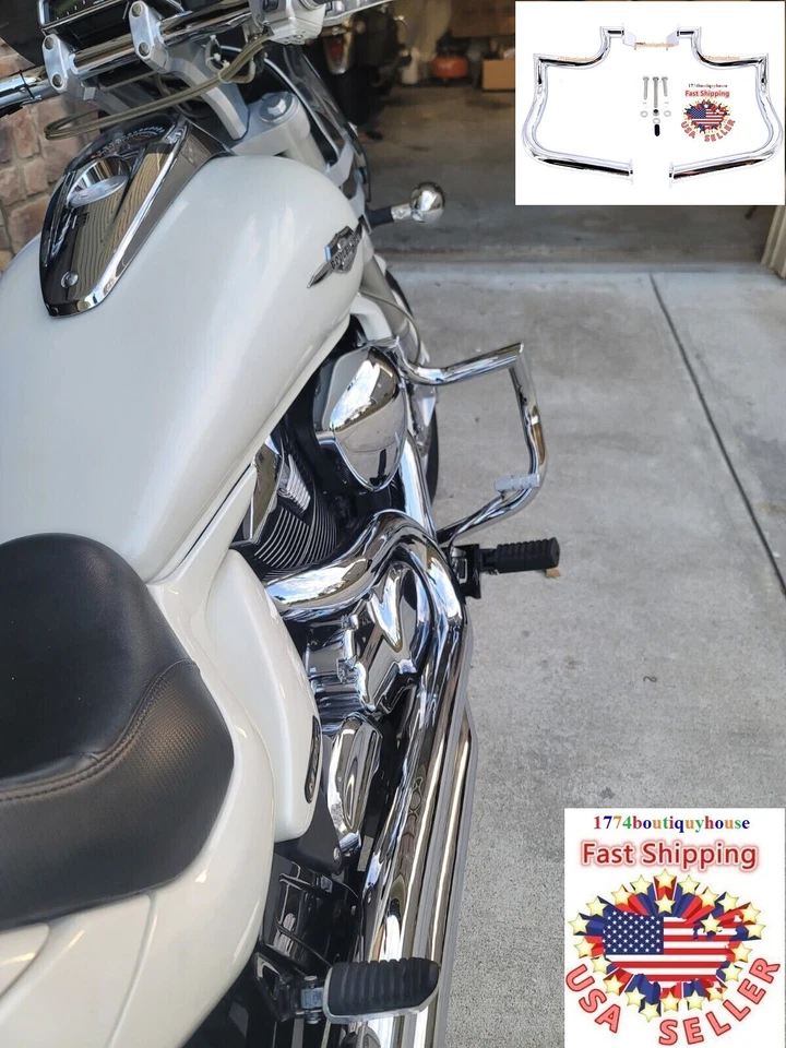 NUEVO Protector de caja de motor limitado Suzuki M109R Highway Crash Bar Boulevard 06 a 23 Foto 2 de 4