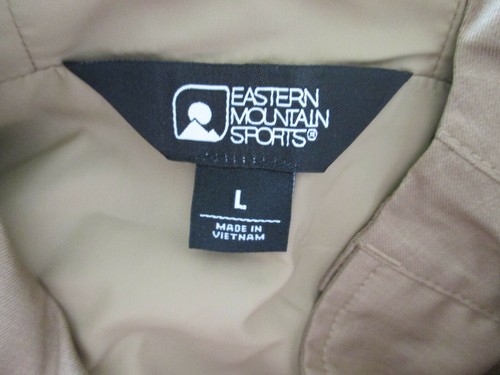 Eastern Mountain Sports Mens Jacket Back Bay Rain Parka Large Brown Tan - Picture 10 of 11