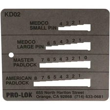 STAINLESS PRO-LOK MEDECO MASTER AMERICAN KEY DECODER - KD02
