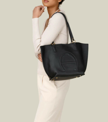 $298 NWT ETIENNE AIGNER LEATHER ADELINE LOGO TOTE SHOULDER BAG