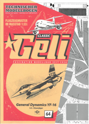 Kartonmodell General Dynamics YF16 1:33 Geli