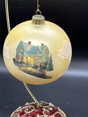 Thomas Kinkade Christmas Ball Ornament Brushworks Collection 4''
